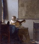 Woman with a lute.